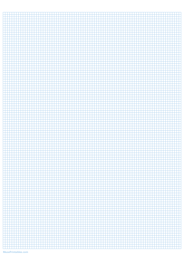1/10 Inch Light Blue Graph Paper: A4-sized paper (8.27 x 11.69)