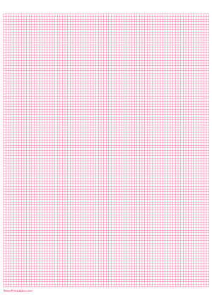 1/10 Inch Pink Graph Paper - A4