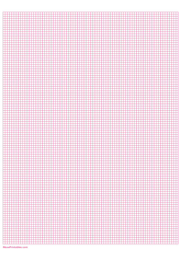 1/10 Inch Pink Graph Paper: A4-sized paper (8.27 x 11.69)