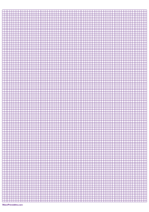 1/10 Inch Purple Graph Paper - A4