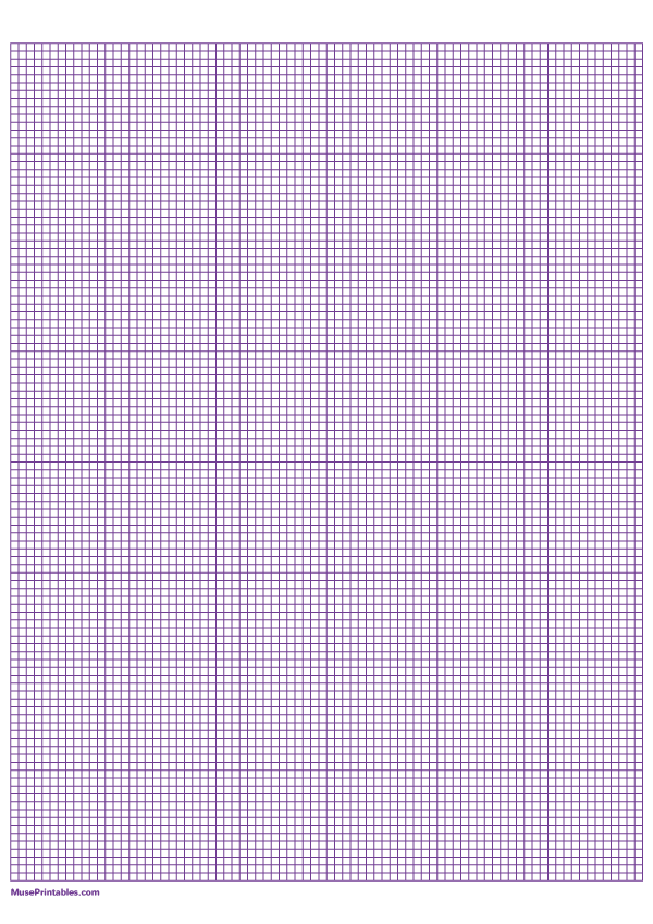 1/10 Inch Purple Graph Paper: A4-sized paper (8.27 x 11.69)