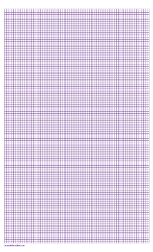 1/10 Inch Purple Graph Paper - Legal