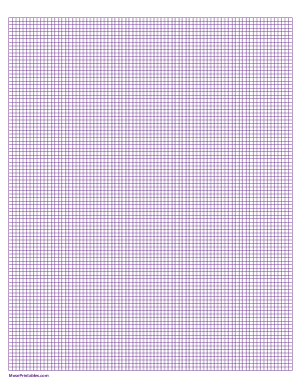 1/10 Inch Purple Graph Paper - Letter