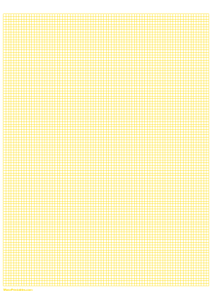 1/10 Inch Yellow Graph Paper - A4