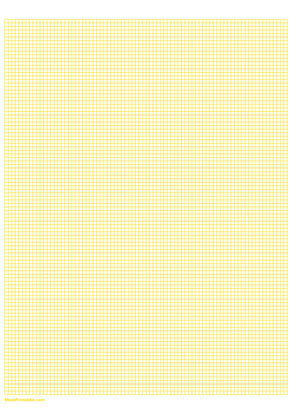 Printable 1 10 Inch Yellow Graph Paper For A4 Paper
