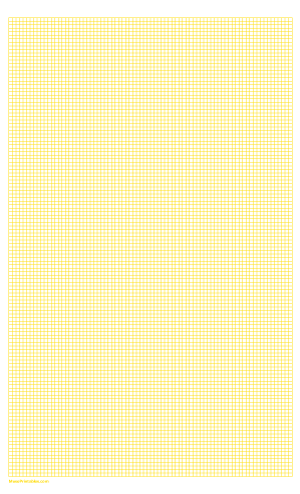 1/10 Inch Yellow Graph Paper - Legal