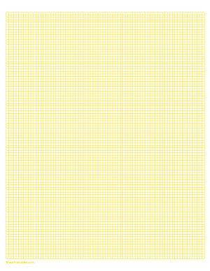 1/10 Inch Yellow Graph Paper - Letter
