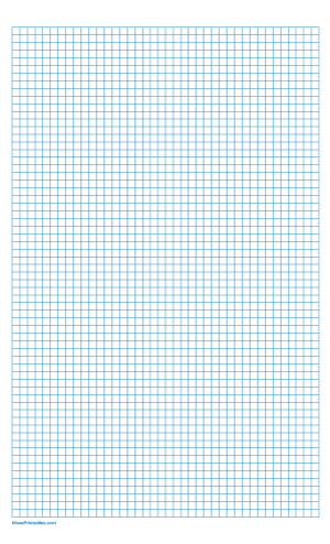 1/2 cm Blue Graph Paper - Legal