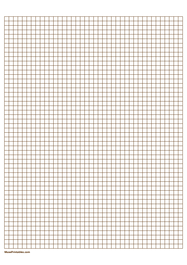 1/2 cm Brown Graph Paper: A4-sized paper (8.27 x 11.69)