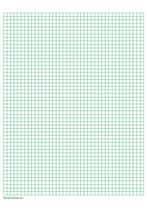 1/2 cm Green Graph Paper - A4