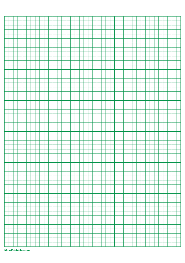 1/2 cm Green Graph Paper: A4-sized paper (8.27 x 11.69)