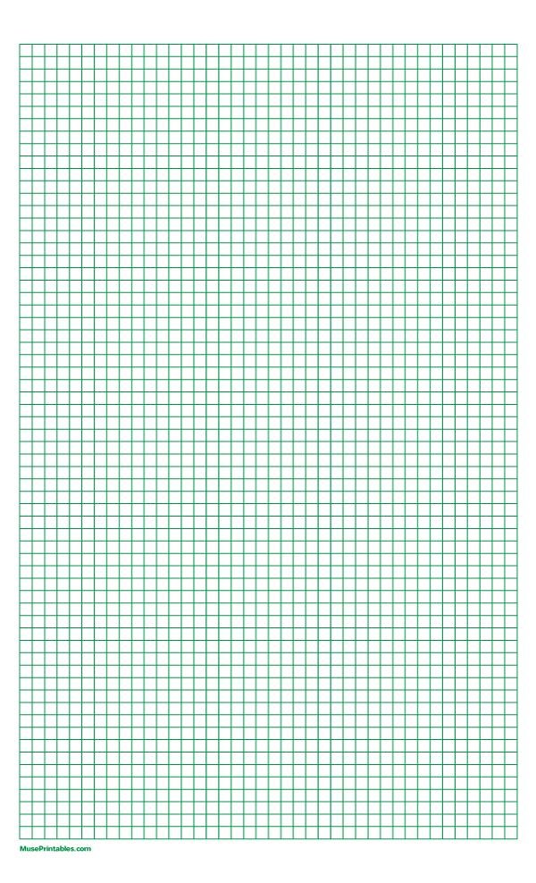 printable 1 2 cm green graph paper for legal paper