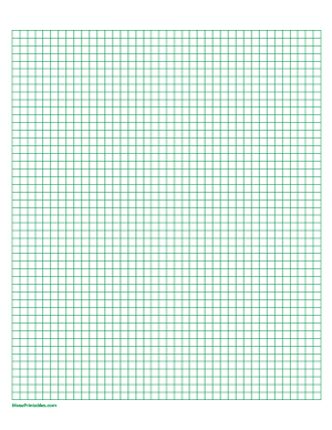 1/2 cm Green Graph Paper - Letter