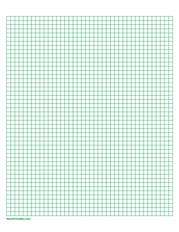 Printable 1 2 Cm Green Graph Paper For Letter Paper