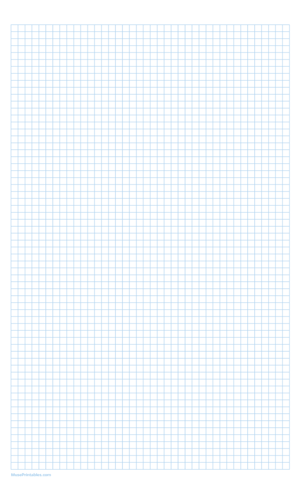 1/2 cm Light Blue Graph Paper: Legal-sized paper (8.5 x 14)