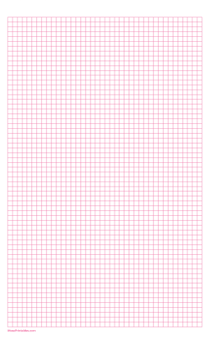 1/2 cm Pink Graph Paper - Legal