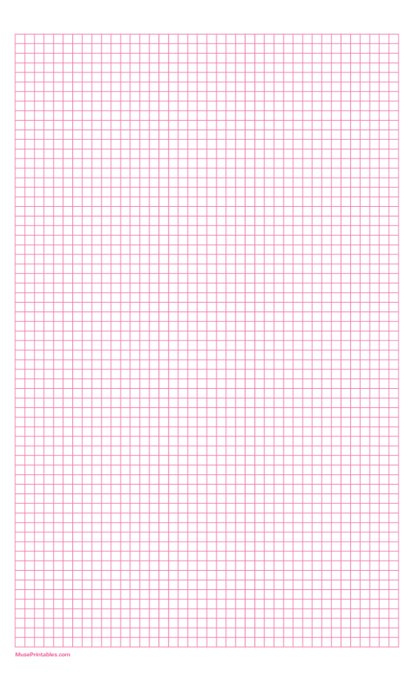 1/2 cm Pink Graph Paper: Legal-sized paper (8.5 x 14)