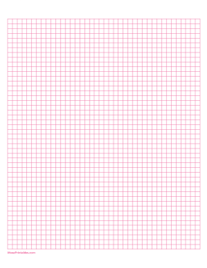 1/2 cm Pink Graph Paper - Letter