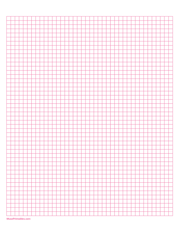 1/2 cm Pink Graph Paper: Letter-sized paper (8.5 x 11)