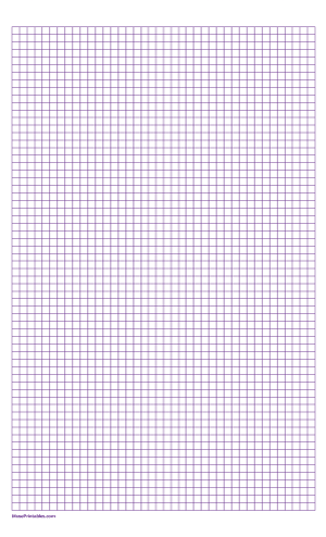 1/2 cm Purple Graph Paper - Legal