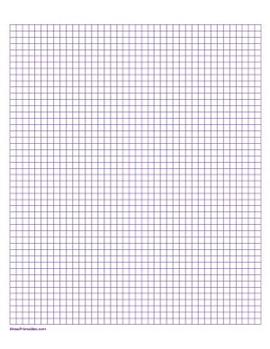 1/2 cm Purple Graph Paper - Letter