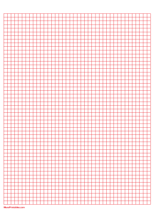 1/2 cm Red Graph Paper - A4