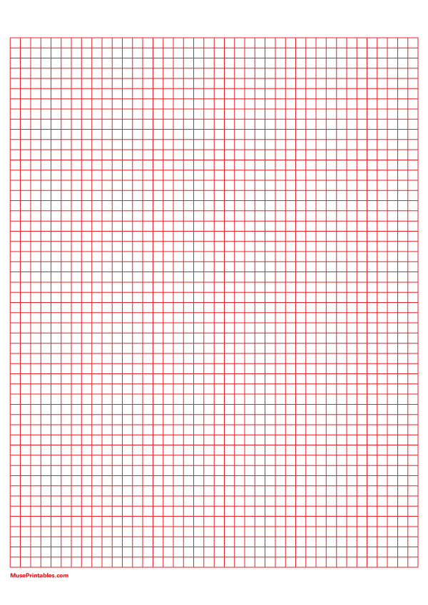 1/2 cm Red Graph Paper: A4-sized paper (8.27 x 11.69)