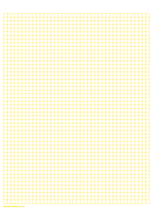 1/2 cm Yellow Graph Paper: A4-sized paper (8.27 x 11.69)