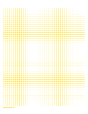 1/2 cm Yellow Graph Paper - Letter