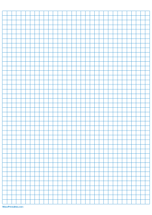 1/4 Inch Blue Graph Paper - A4