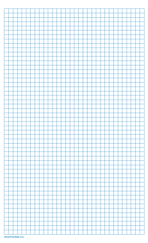 1/4 Inch Blue Graph Paper - Legal