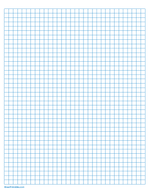 1/4 Inch Blue Graph Paper - Letter