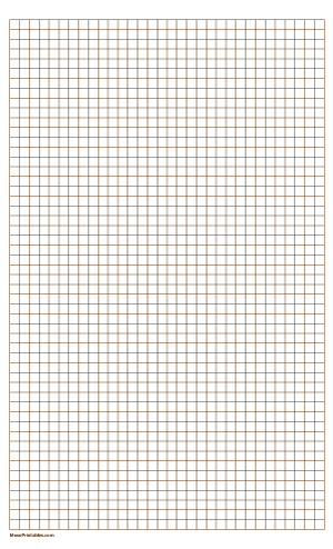 1/4 Inch Brown Graph Paper - Legal