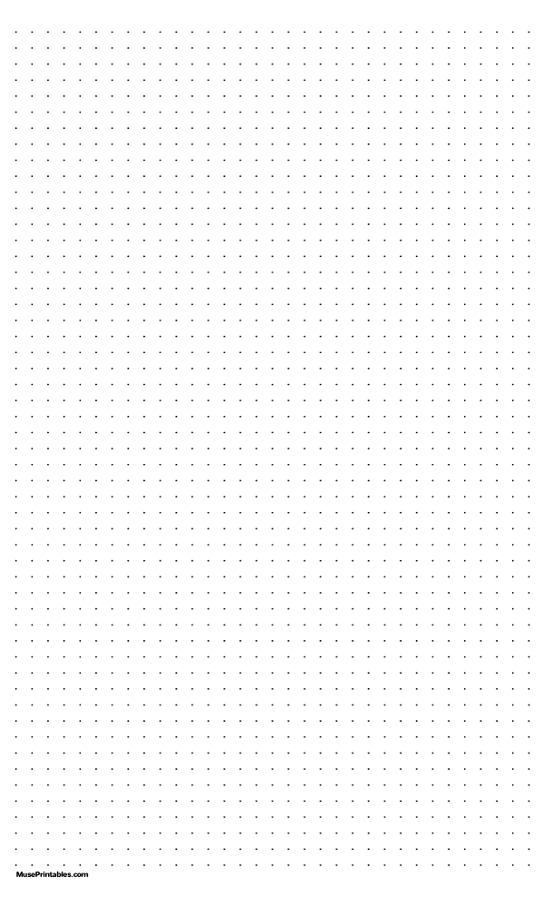 1/4 Inch Dot Grid Paper: Legal-sized paper (8.5 x 14)
