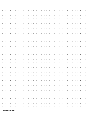 1/4 Inch Dot Grid Paper - Letter