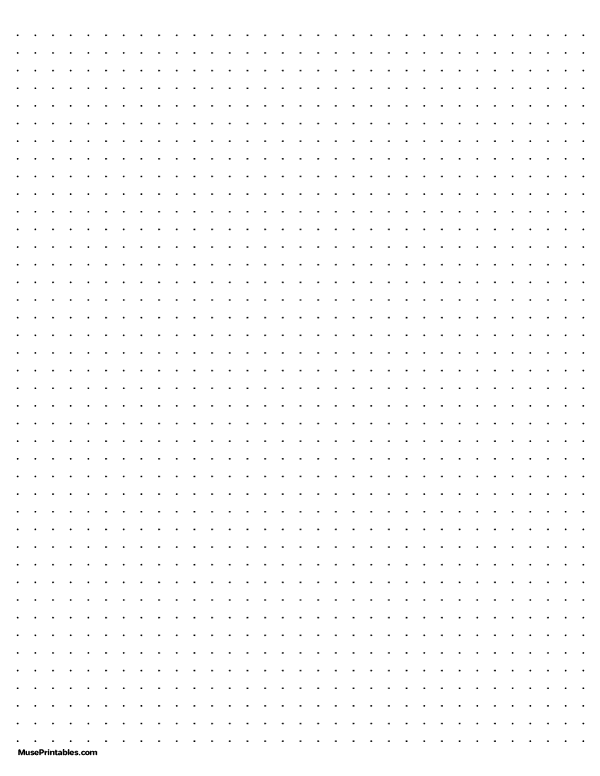 1/4 Inch Dot Grid Paper: Letter-sized paper (8.5 x 11)