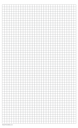1/4 Inch Gray Graph Paper - Legal