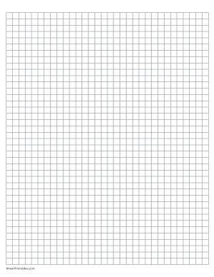 1/4 Inch Gray Graph Paper - Letter
