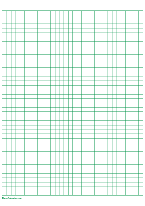 1/4 Inch Green Graph Paper - A4