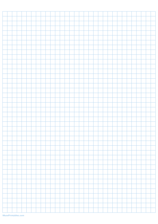 1/4 Inch Light Blue Graph Paper: A4-sized paper (8.27 x 11.69)