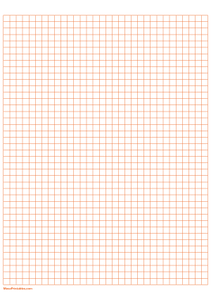 1/4 Inch Orange Graph Paper - A4