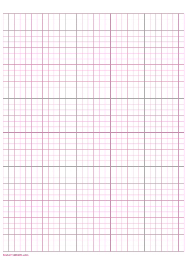 1/4 Inch Pink Graph Paper: A4-sized paper (8.27 x 11.69)