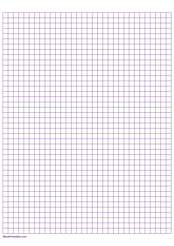 1/4 Inch Purple Graph Paper: A4-sized paper (8.27 x 11.69)