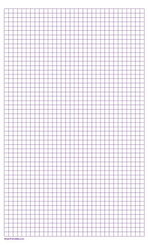 1/4 Inch Purple Graph Paper - Legal