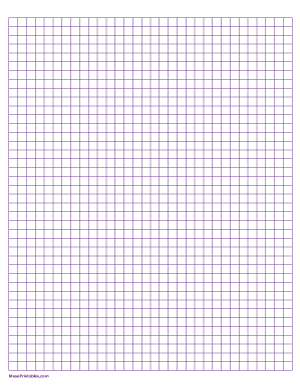 1/4 Inch Purple Graph Paper - Letter