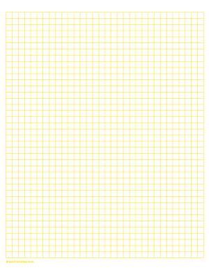 1/4 Inch Yellow Graph Paper - Letter