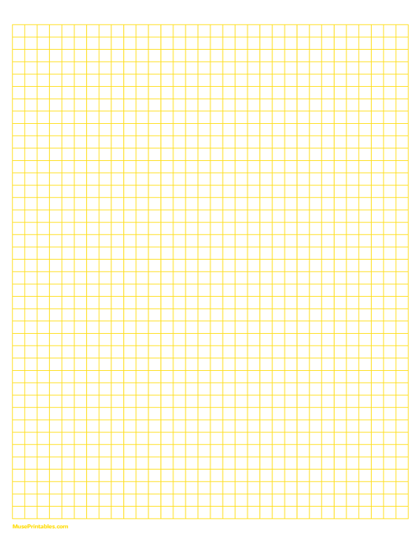 printable 1 4 inch yellow graph paper for letter paper