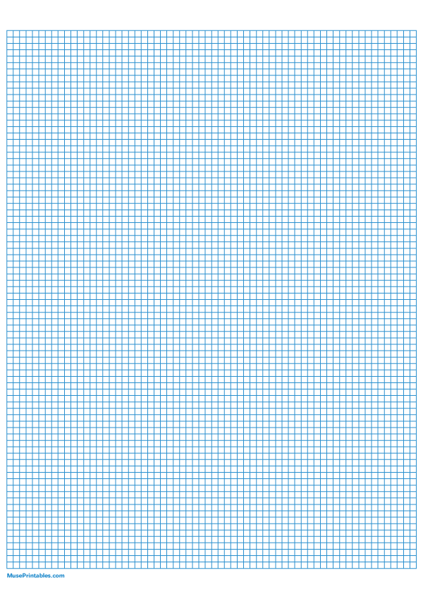 Printable 1/8 Inch Blue Graph Paper for A4 Paper