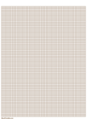 1/8 Inch Brown Graph Paper - A4