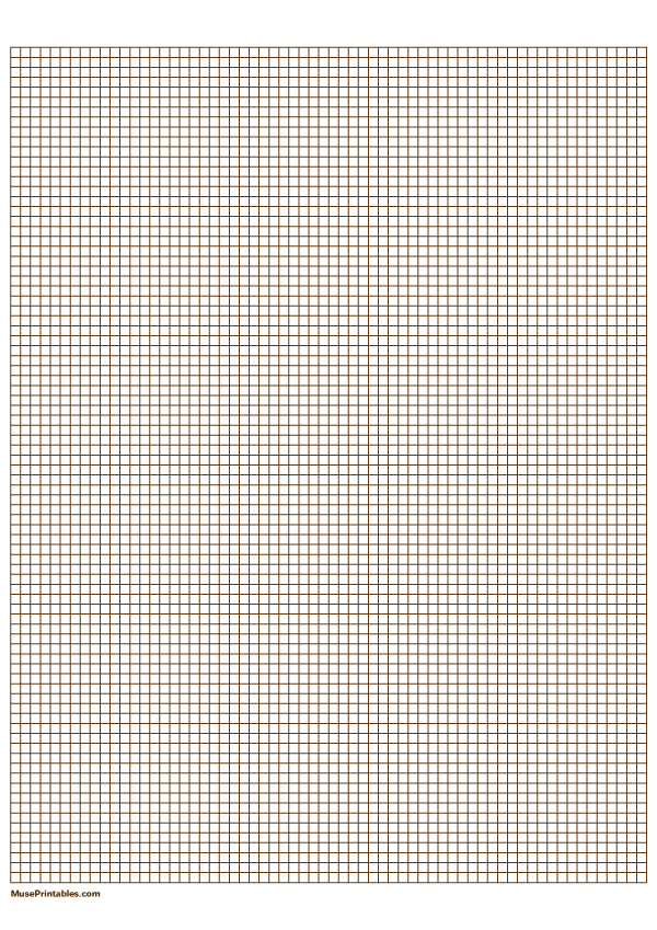 Printable 1/8 Inch Brown Graph Paper for A4 Paper